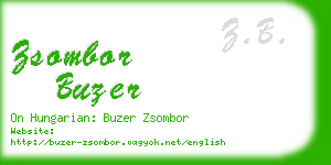 zsombor buzer business card